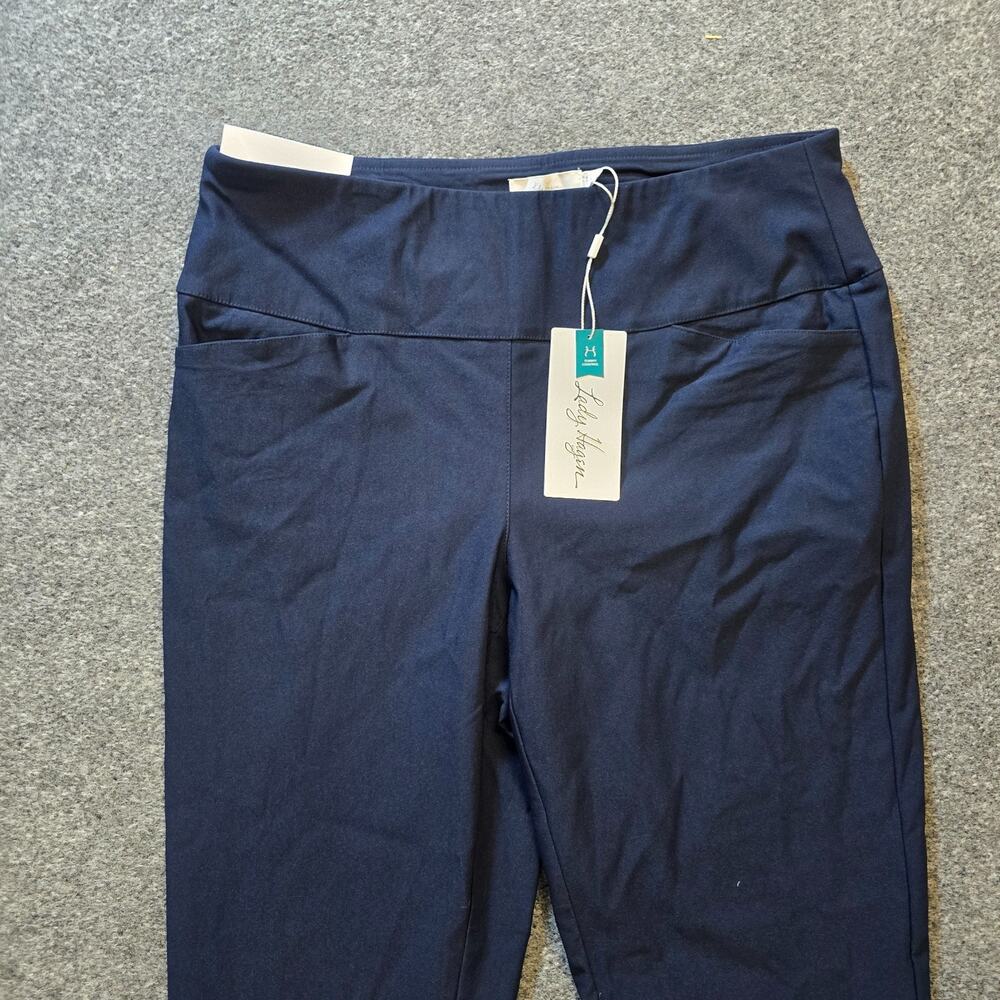 Lady Hagan Pants Womens Size Large Blue Pull On Ankle Golf Performance Capsule - Picture 2 of 13